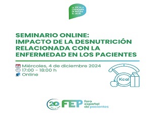 Seminario online: Impacto de la Desnutrición Relacionada con la Enfermedad en los pacientes